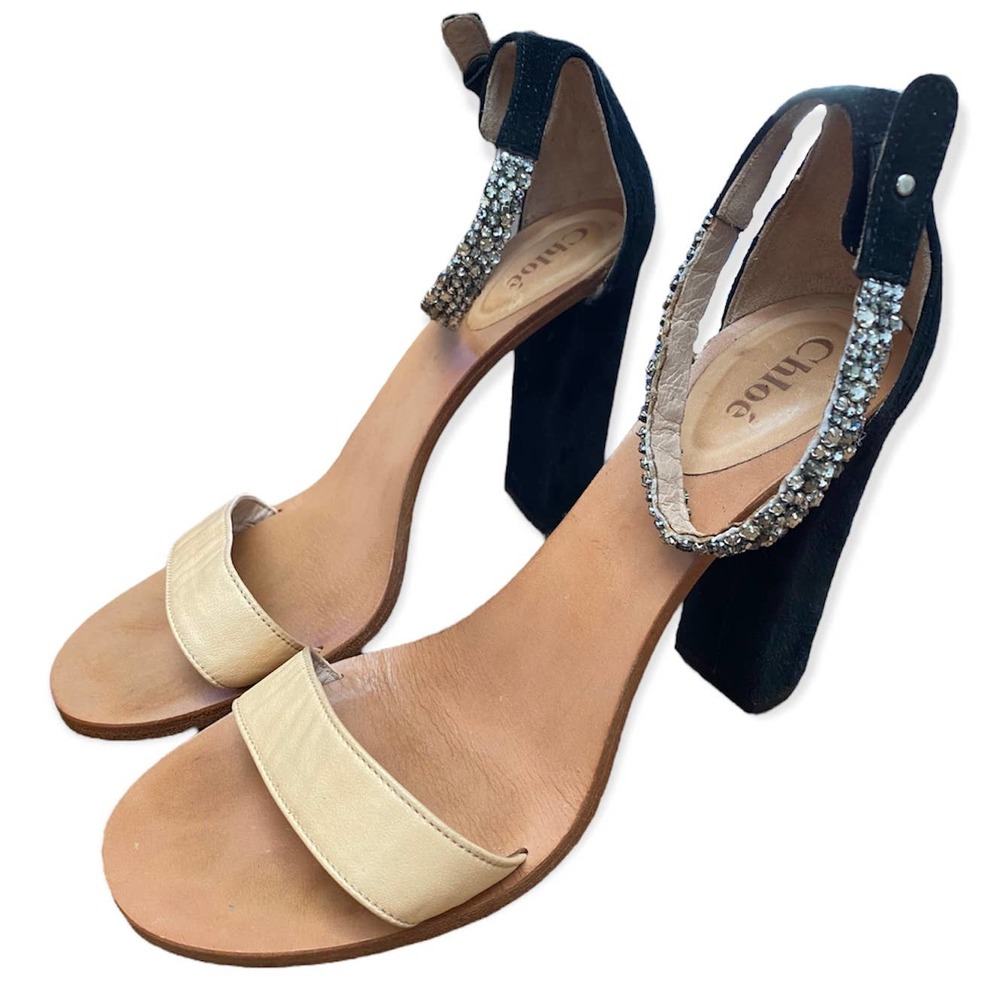 Chloé ITALY Leather Heeled Sandals 37.5
